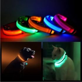 LED PET Safety Halo Style Collar (Option: ORANGE-MEDIUM)